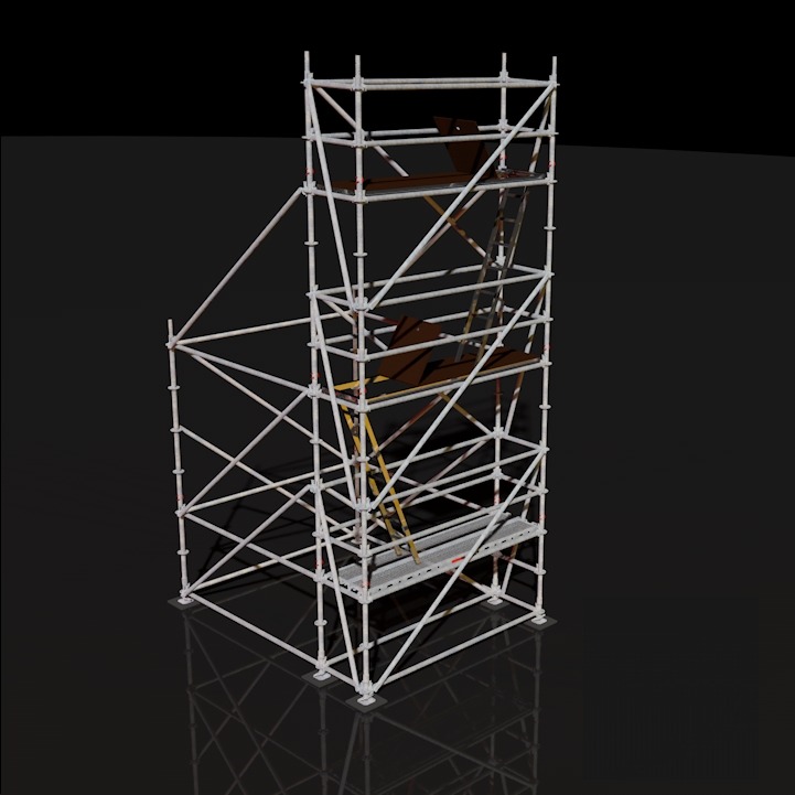 Torre MJ 2,57×0,73 H=4m con Antivuelco